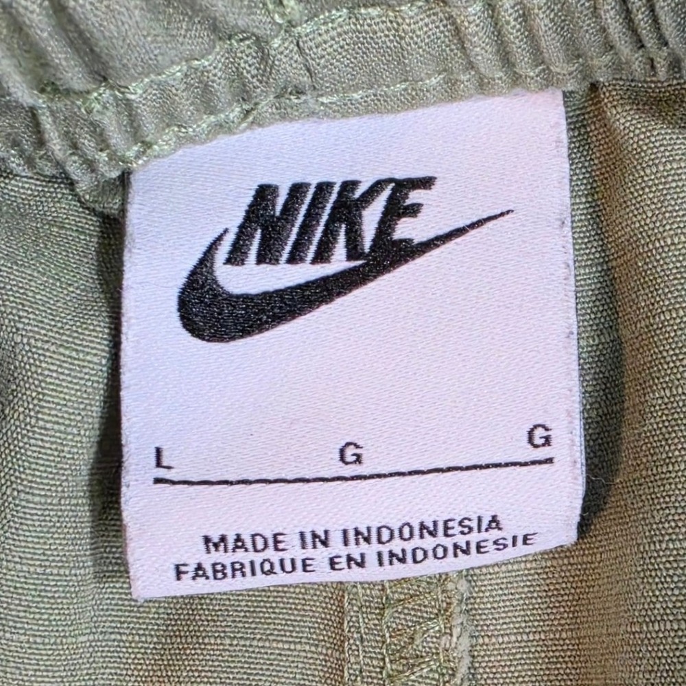 Nike Sportswear Cargo Pants Olive Green Cotton Womens Size Large DJ0386 - Picture 4 of 12